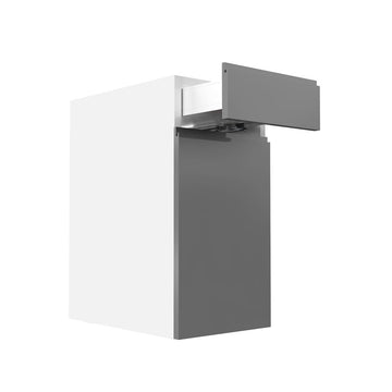 RTA - Lacquer Grey - Single Door Vanity Cabinets | 15"W x 30"H x 21"D