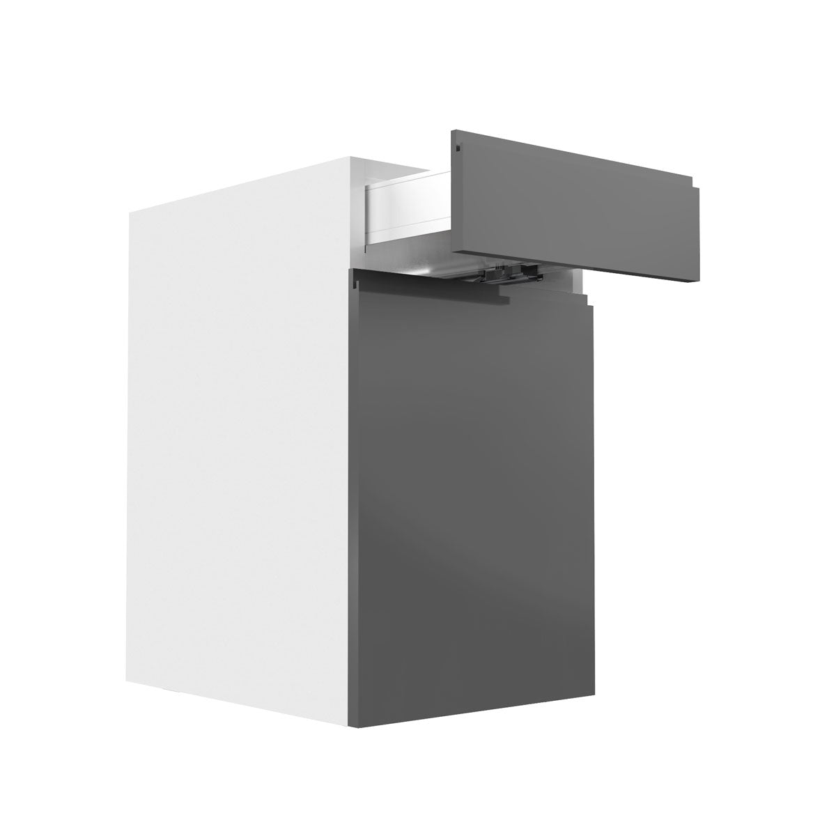 RTA - Lacquer Grey - Single Door Vanity Cabinets | 18"W x 30"H x 21"D