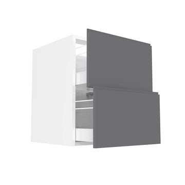RTA - Lacquer Grey - Two Drawer Vanity Cabinets | 24"W x 30"H x 21"D