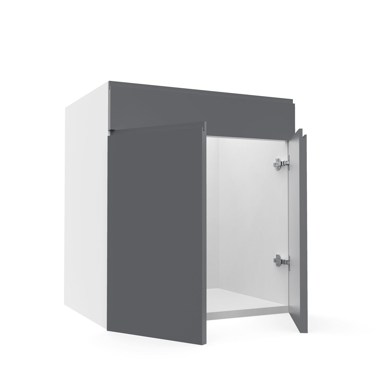 RTA - Lacquer Grey - Sink Vanity Cabinets | 27"W x 30"H x 21"D