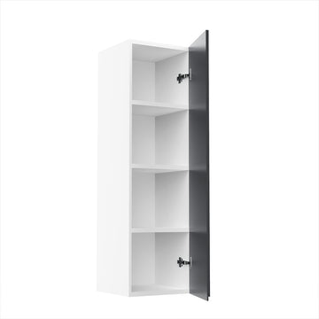 RTA - Lacquer Grey - Single Door Wall Cabinets | 12"W x 42"H x 12"D