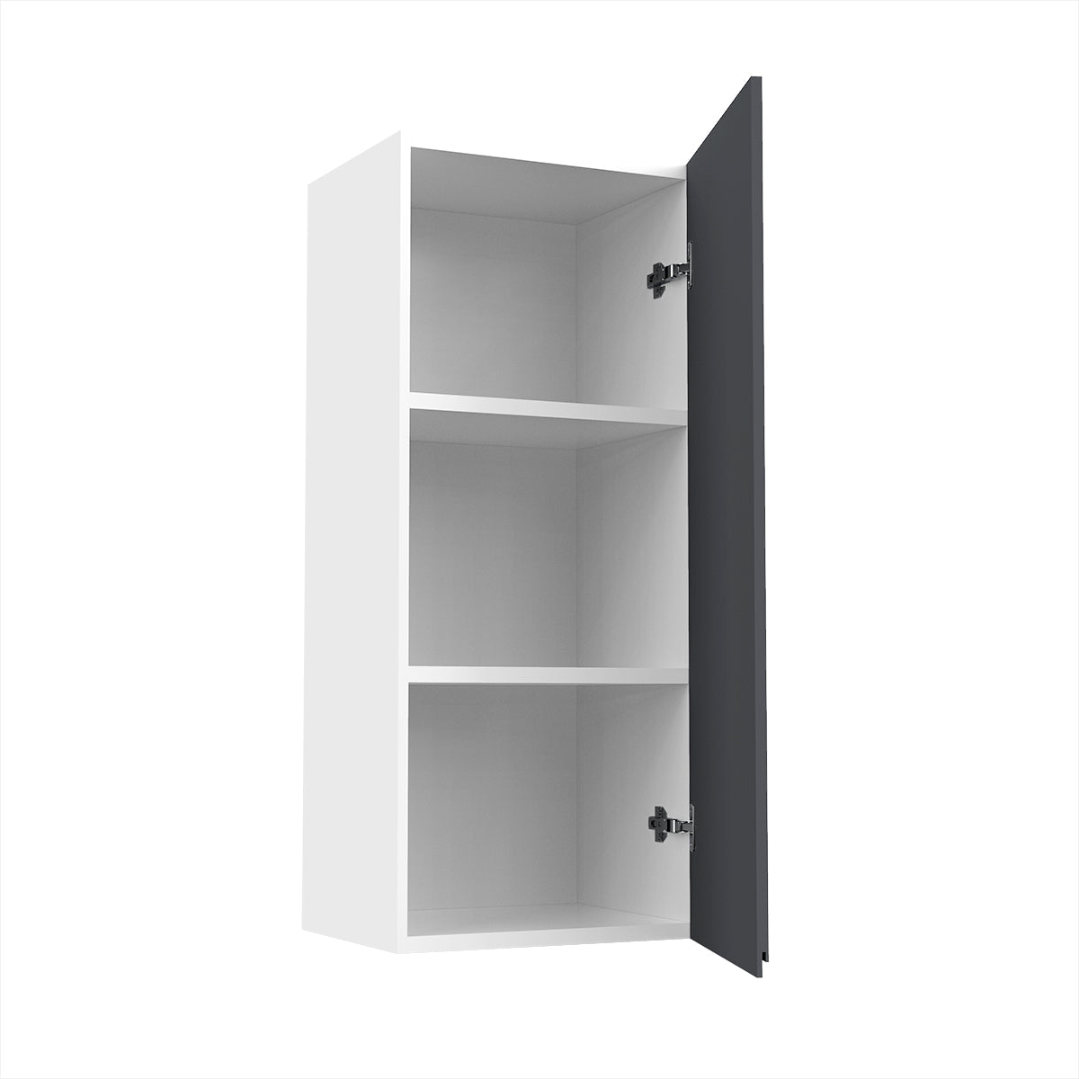 RTA - Lacquer Grey - Single Door Wall Cabinets | 15"W x 36"H x 12"D