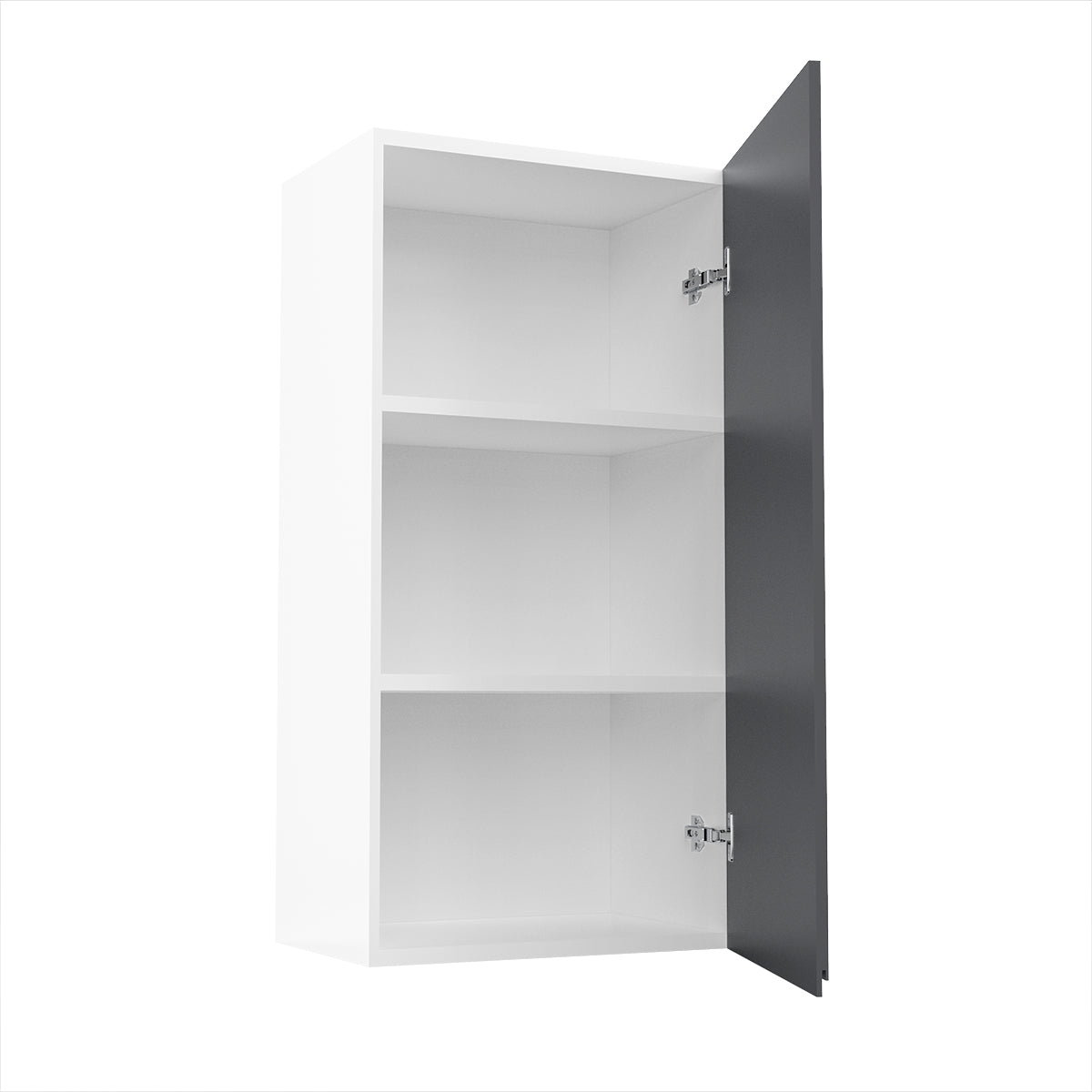 RTA - Lacquer Grey - Single Door Wall Cabinets | 18"W x 36"H x 12"D