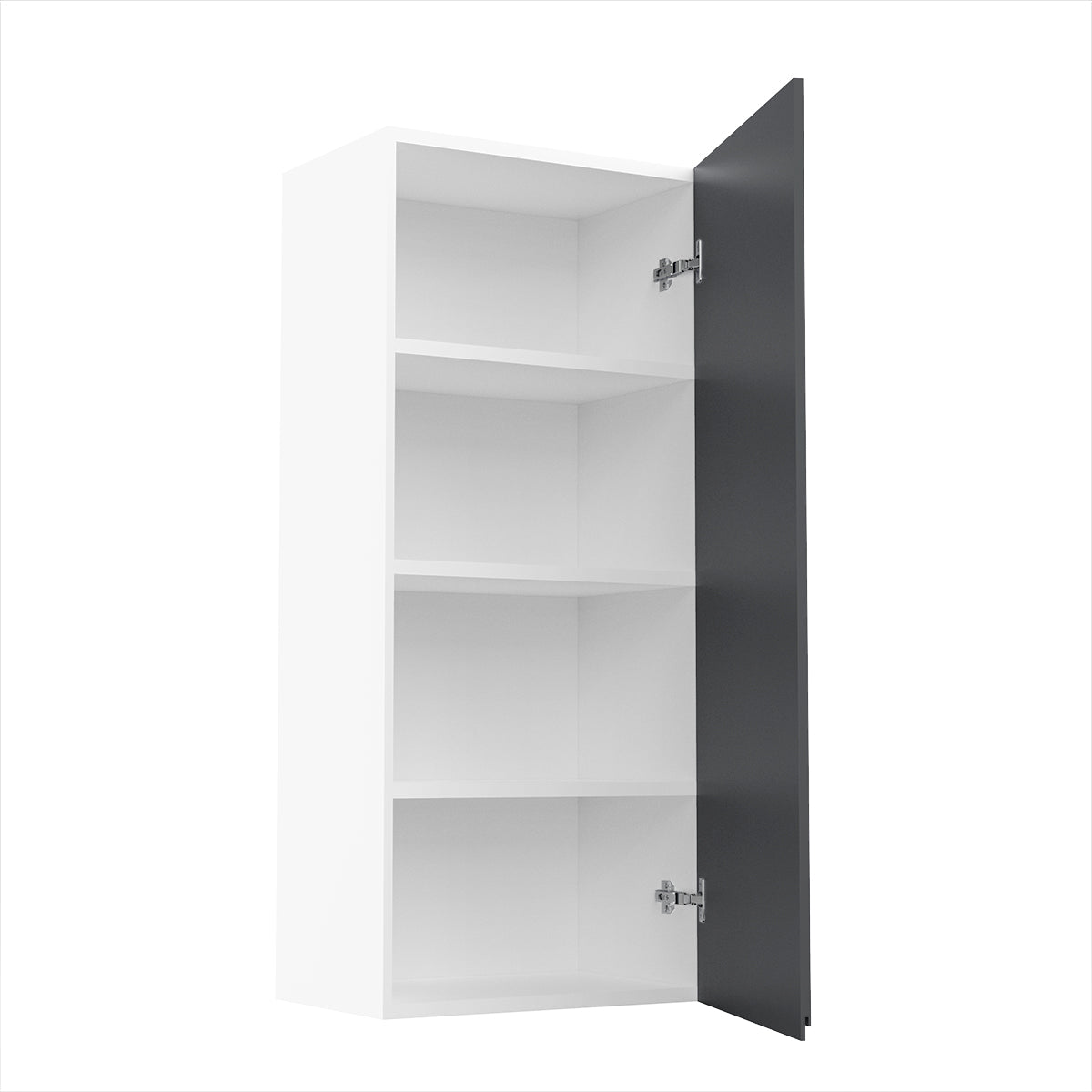 RTA - Lacquer Grey - Single Door Wall Cabinets | 18"W x 42"H x 12"D