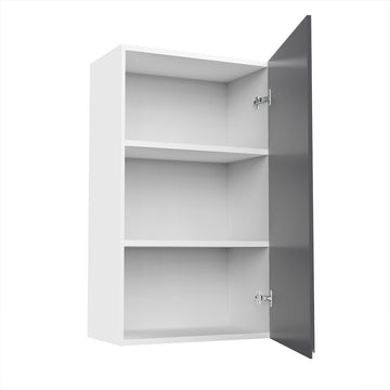 RTA - Lacquer Grey - Single Door Wall Cabinets | 21"W x 36"H x 12"D