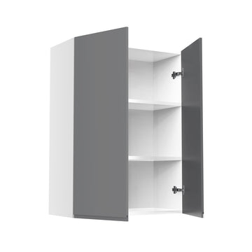 RTA - Lacquer Grey - Double Door Wall Cabinets | 27