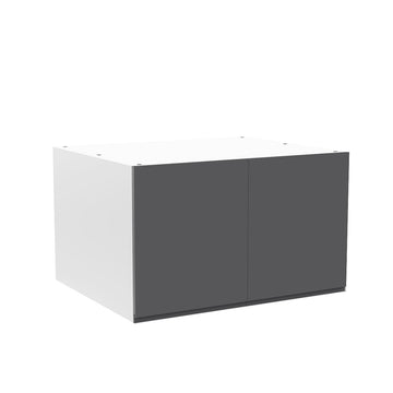 RTA - Lacquer Grey - Double Door Refrigerator Wall Cabinets | 30