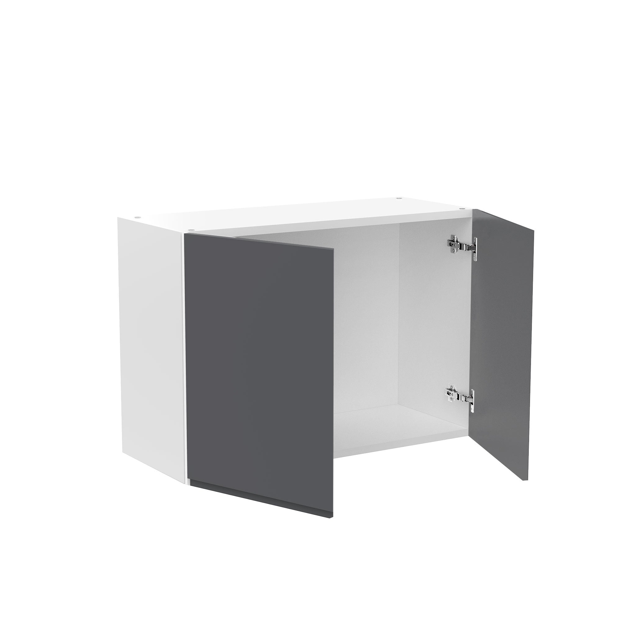 RTA - Lacquer Grey - Double Door Wall Cabinets | 33"W x 21"H x 12"D