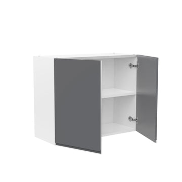 RTA - Lacquer Grey - Double Door Wall Cabinets | 33"W x 24"H x 12"D