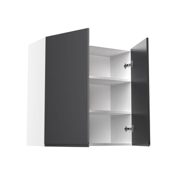 RTA - Lacquer Grey - Double Door Wall Cabinets | 30"W x 30"H x 12"D