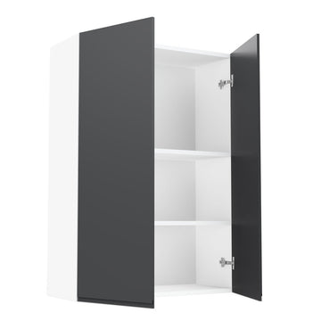 RTA - Lacquer Grey - Double Door Wall Cabinets | 30