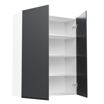 RTA - Lacquer Grey - Double Door Wall Cabinets | 33"W x 42"H x 12"D