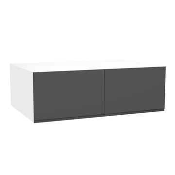 RTA - Lacquer Grey - Double Door Refrigerator Wall Cabinets | 36