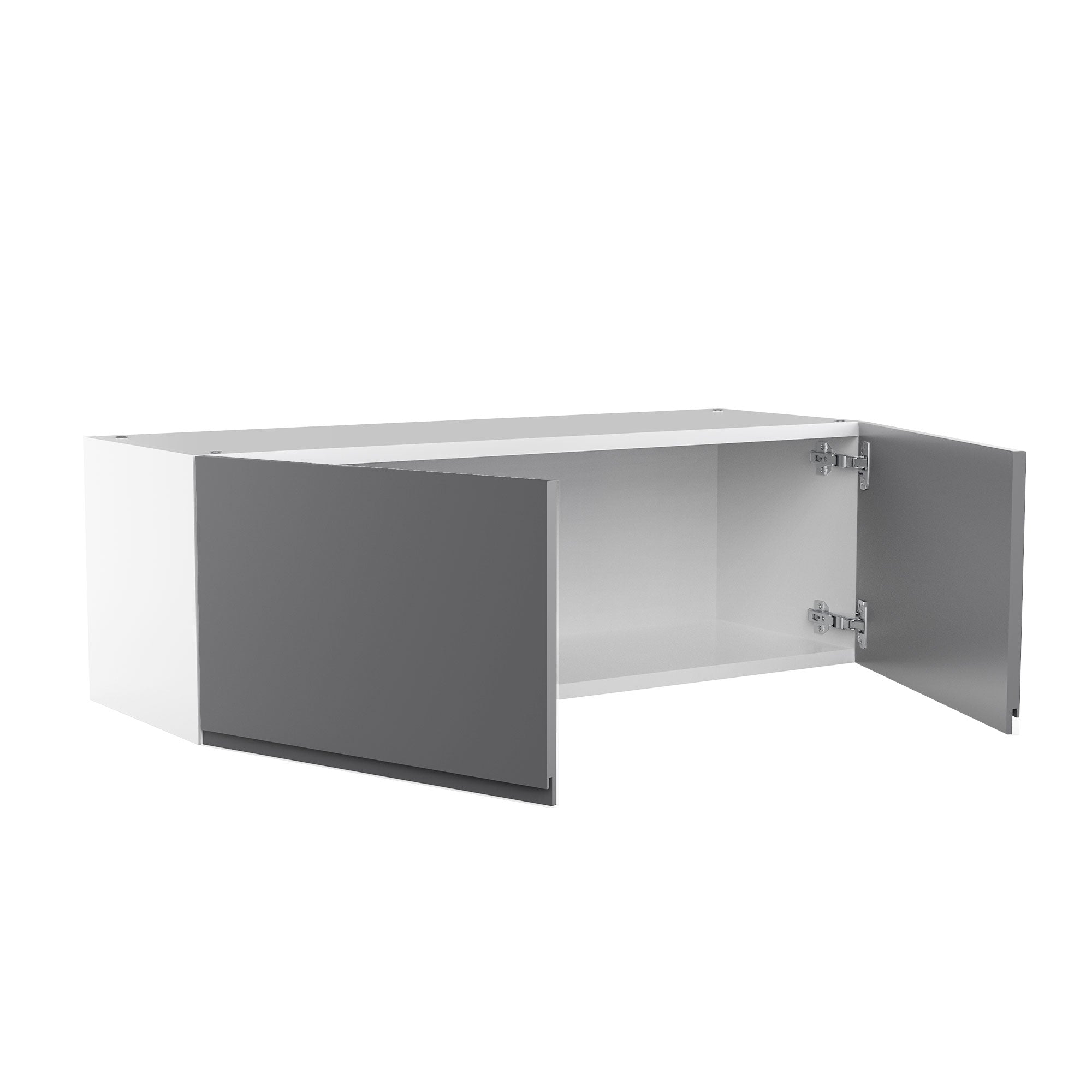 RTA - Lacquer Grey - Double Door Wall Cabinets | 36"W x 12"H x 12"D