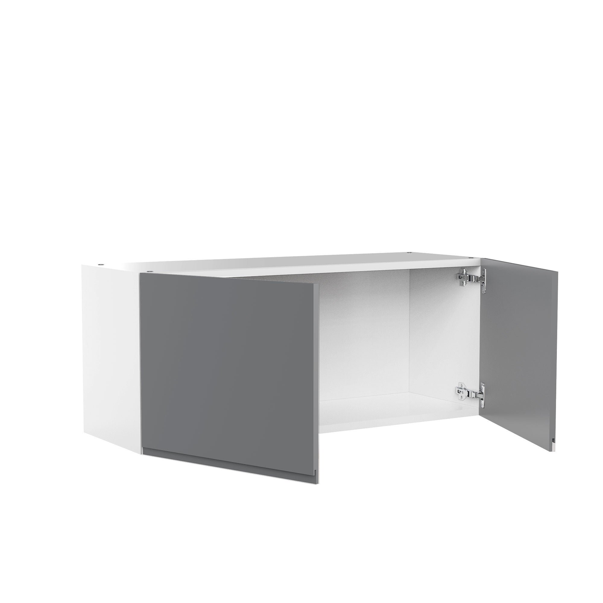 RTA - Lacquer Grey - Double Door Wall Cabinets | 36"W x 15"H x 12"D