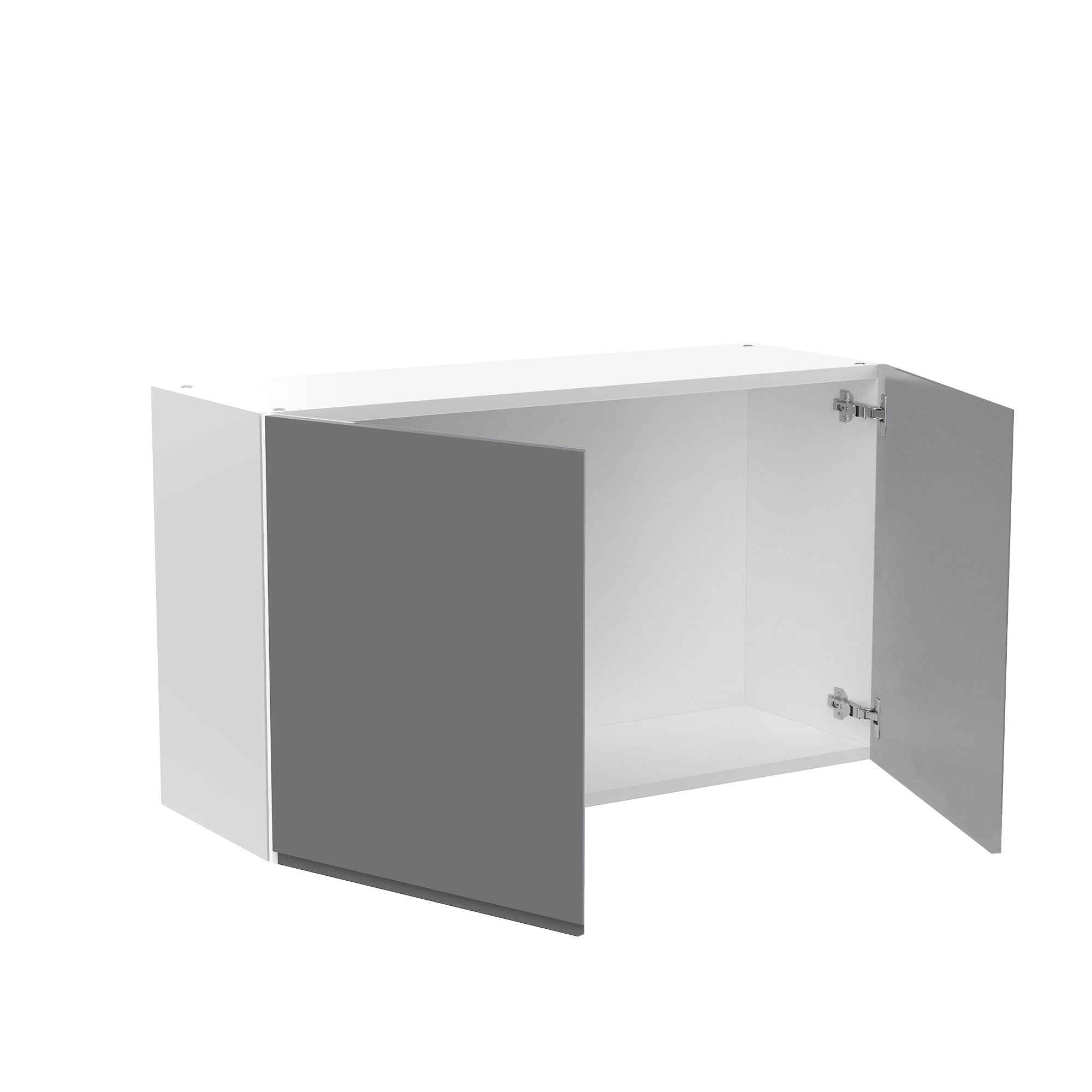 RTA - Lacquer Grey - Double Door Wall Cabinets | 36"W x 21"H x 12"D