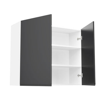 RTA - Lacquer Grey - Double Door Wall Cabinets | 36"W x 30"H x 12"D