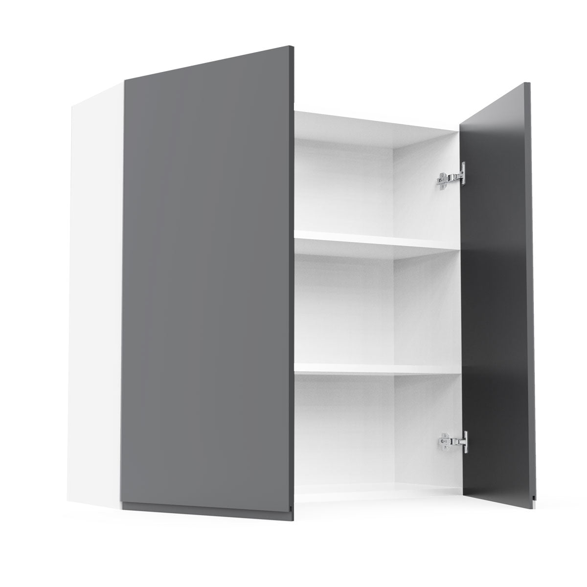 RTA - Lacquer Grey - Double Door Wall Cabinets | 36"W x 36"H x 12"D