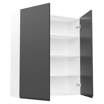RTA - Lacquer Grey - Double Door Wall Cabinets | 36"W x 42"H x 12"D