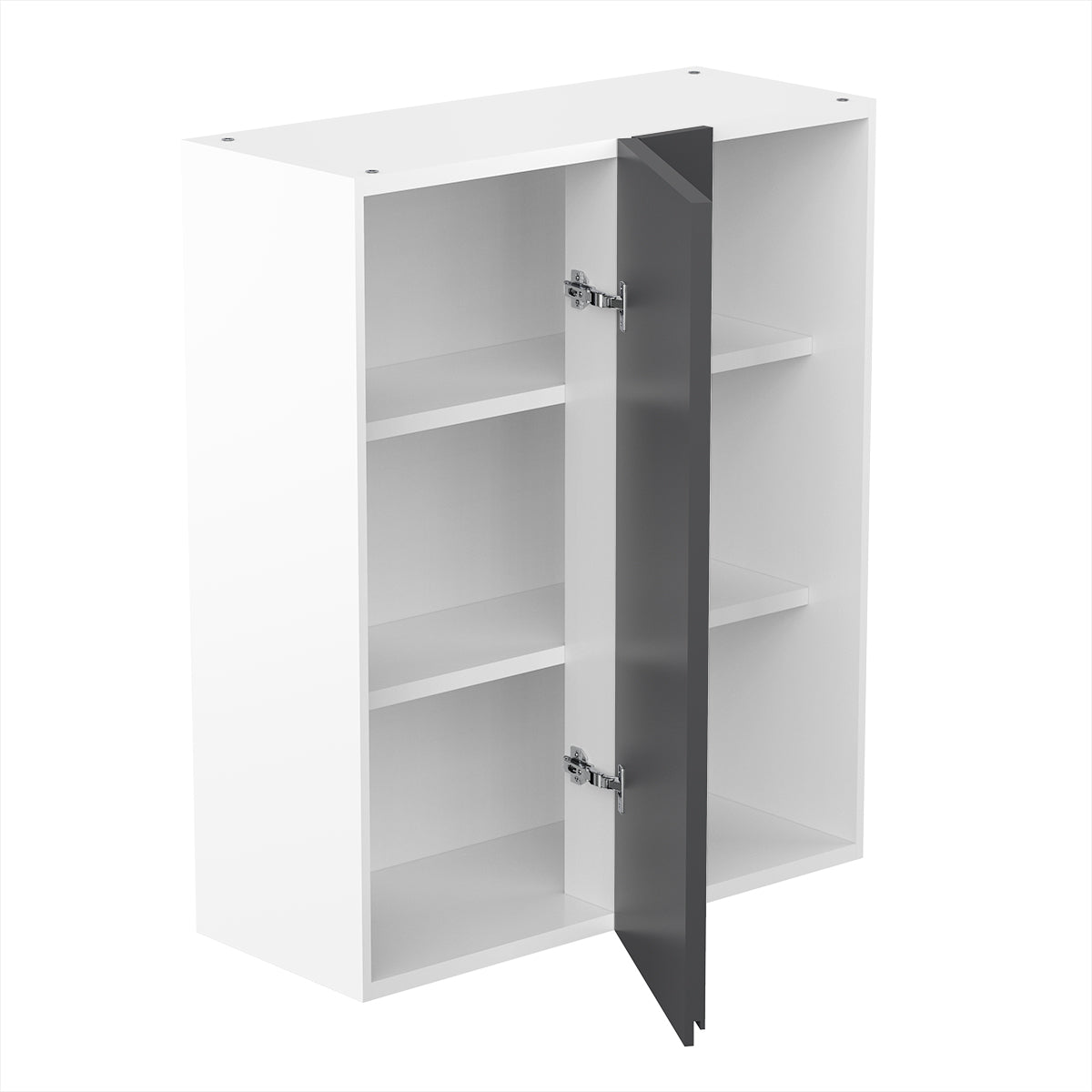 RTA - Lacquer Grey - Single Door Wall Cabinets | 30"W x 36"H x 12"D