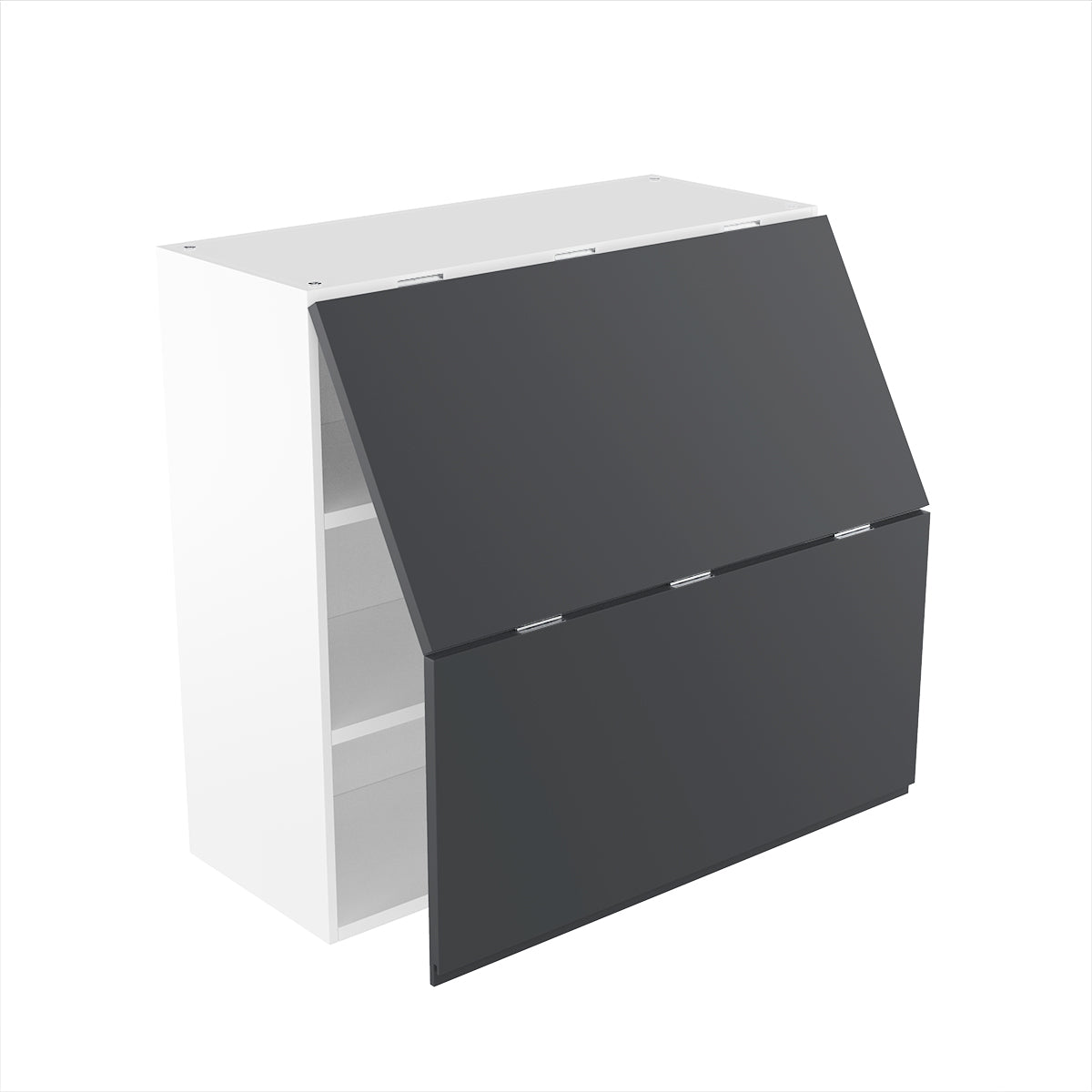 RTA - Lacquer Grey - Bi-Fold Door Wall Cabinets | 30"W x 30"H x 12"D