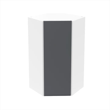 RTA - Lacquer Grey - Diagonal Wall Cabinets | 24