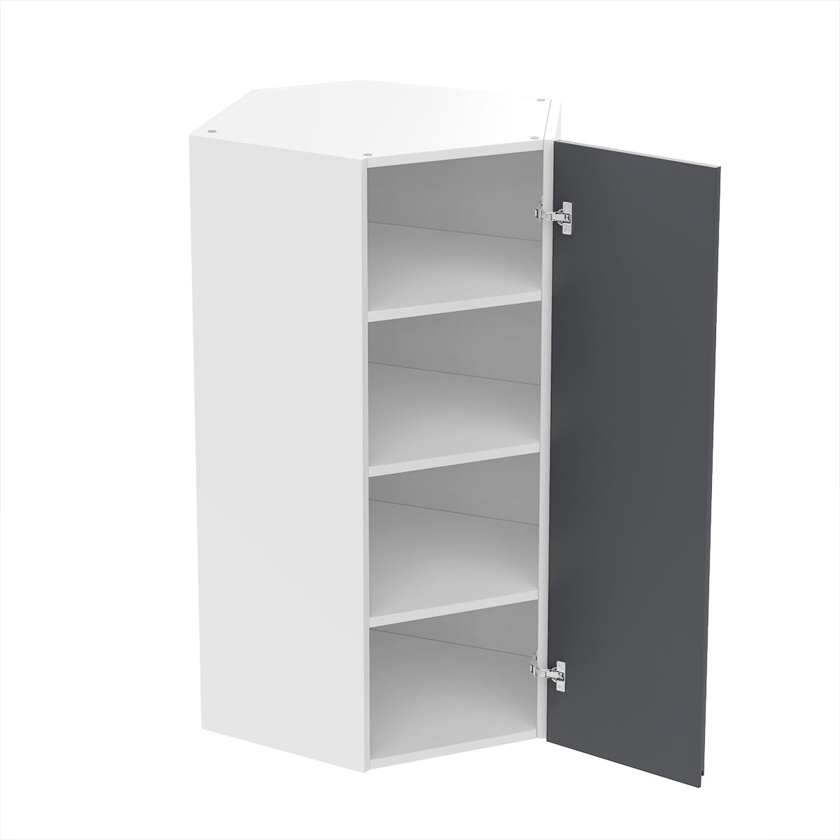 RTA - Lacquer Grey - Diagonal Wall Cabinets | 24"W x 42"H x 12"D