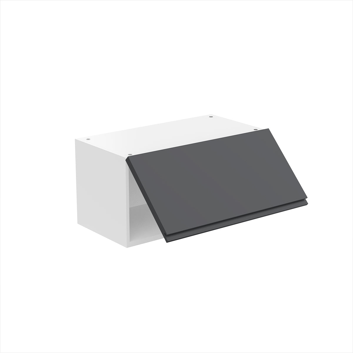 RTA - Lacquer Grey - Horizontal Door Wall Cabinets | 24"W x 12"H x 12"D