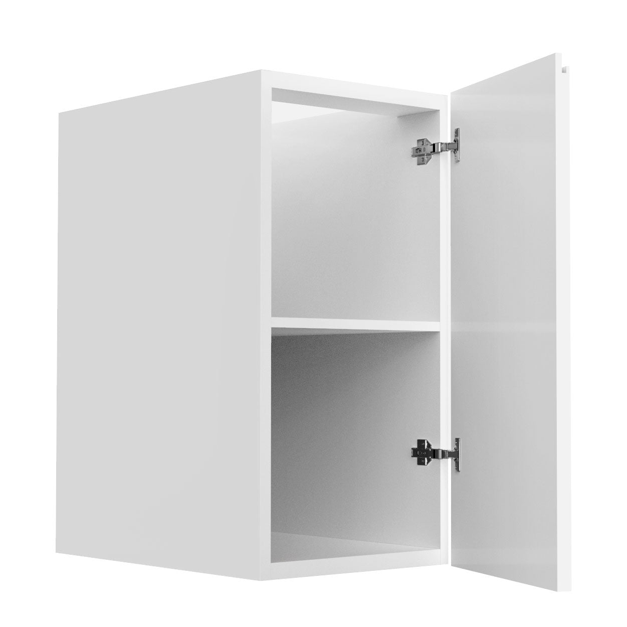Kitchen Cabinet - RTA - Lacquer White - Full Height Kitchen Cabinet - Single Door Base | 15"W x 34.5"H x 23.8"D