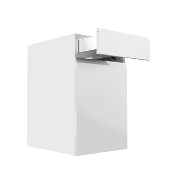 RTA Kitchen Cabinet - Lacquer White - Single Door Base Cabinet | 18