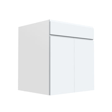 RTA - White Kitchen Cabinet - Lacquer White - Double Door Base Cabinet | 27