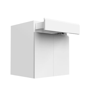 RTA - White Kitchen Cabinet - Lacquer White - Double Door Base Cabinet | 27