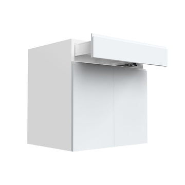 RTA - White Kitchen Cabinet - Lacquer White - Double Door Base Cabinet | 30