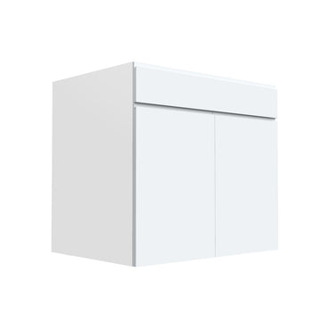 RTA - White Kitchen Cabinet - Lacquer White - Double Door Base Cabinet | 33