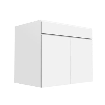 RTA - White Kitchen Cabinet - Lacquer White - Double Door Base Cabinet | 36