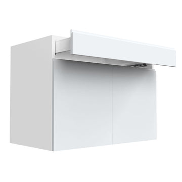 RTA - White Kitchen Cabinet -Lacquer White - Double Door Base Cabinet | 42