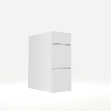 RTA - White Cabinet - Lacquer White - 3 Drawer Base Cabinet | 12