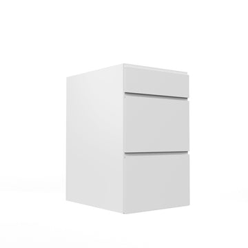 RTA - White Cabinet - Lacquer White - 3 Drawer Base Cabinet | 18