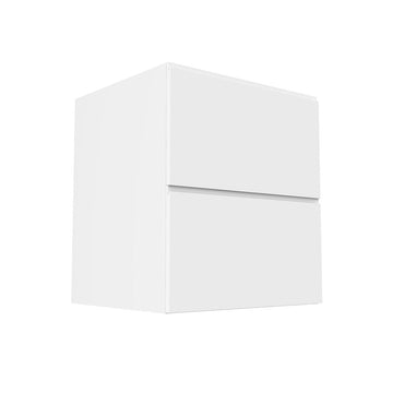 RTA - White Cabinet - Lacquer White - Two Drawer Base Cabinet | 27