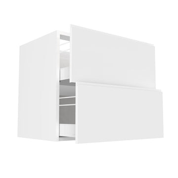 RTA - Lacquer White - Floating Vanity Drawer Base Cabinet | 33