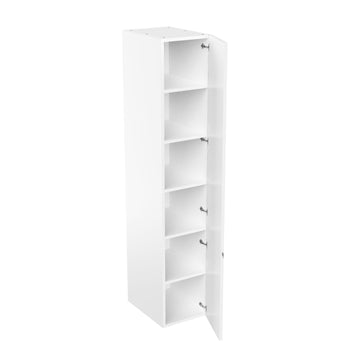 Tall Kitchen Cabinet - RTA - Lacquer White - Single Door | 18"W x 96"H x 23.8"D