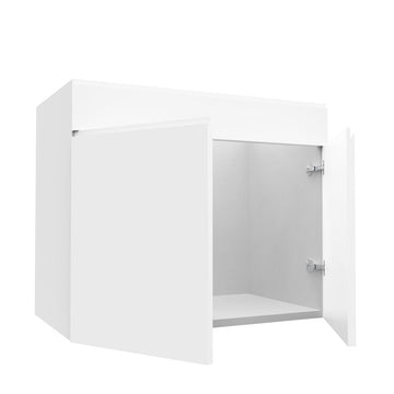 Vanity Cabinet - RTA - Lacquer White - Sink Vanity Cabinet | 36"W x 34.5"H x 21"D