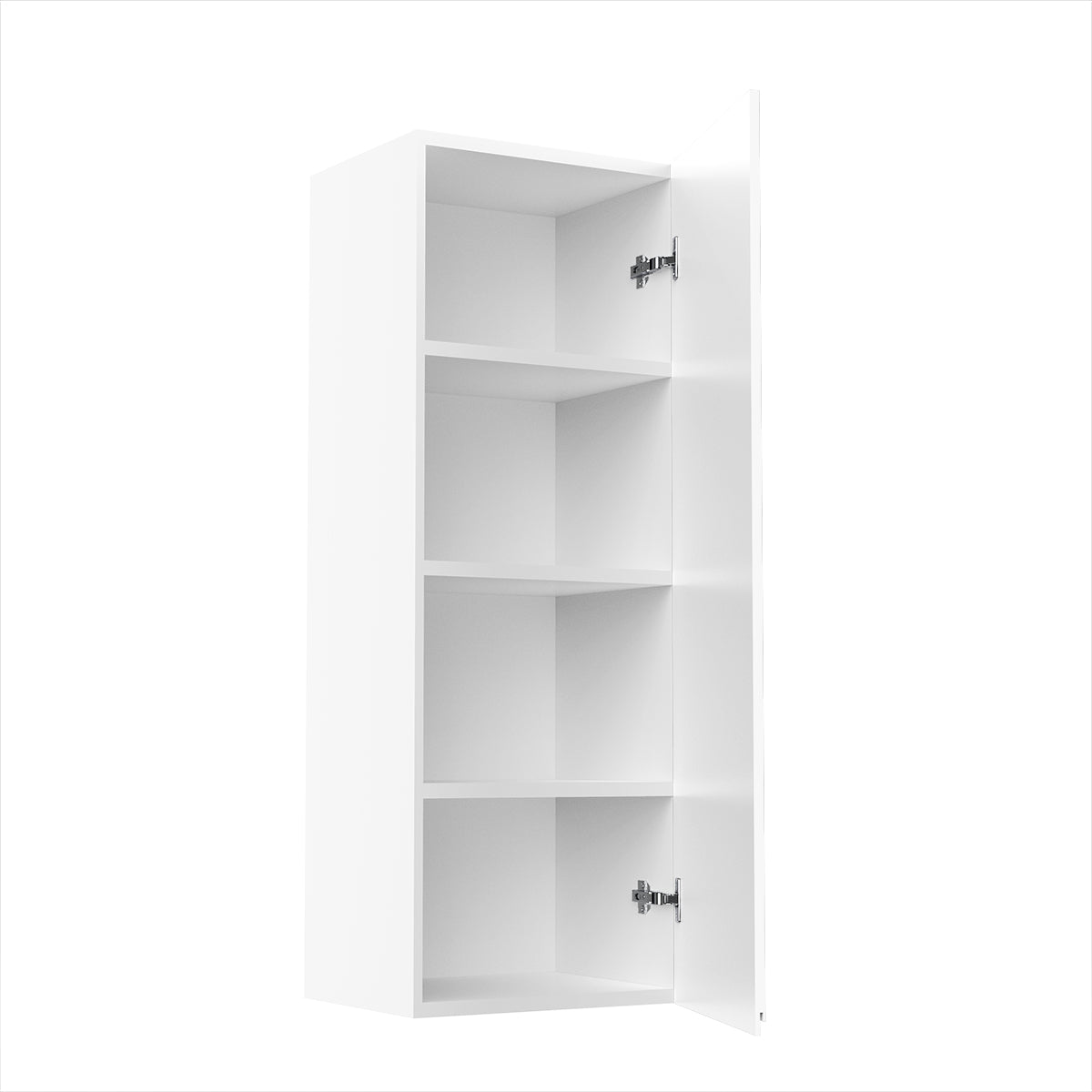Kitchen Wall Cabinet - RTA - Lacquer white - Single Door Wall Cabinet | 15"W x 42"H x 12"D
