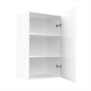 Kitchen Wall Cabinet - RTA - Lacquer white - Single Door Wall Cabinet | 18"W x 30"H x 12"D