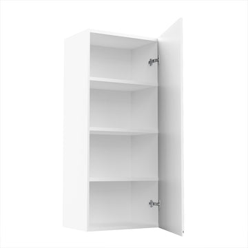 Kitchen Wall Cabinet - RTA - Lacquer white - Single Door Wall Cabinet | 18"W x 42"H x 12"D