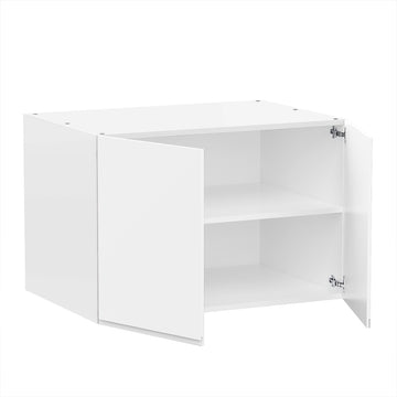 RTA Cabinet - Lacquer White - Refrigerator Wall Cabinet - Double Door | 36"W x 24"H x 24"D