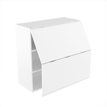 Wall Cabinet - RTA - Lacquer White - Bi-Fold Door Wall Cabinet | 30"W x 30"H x 12"D