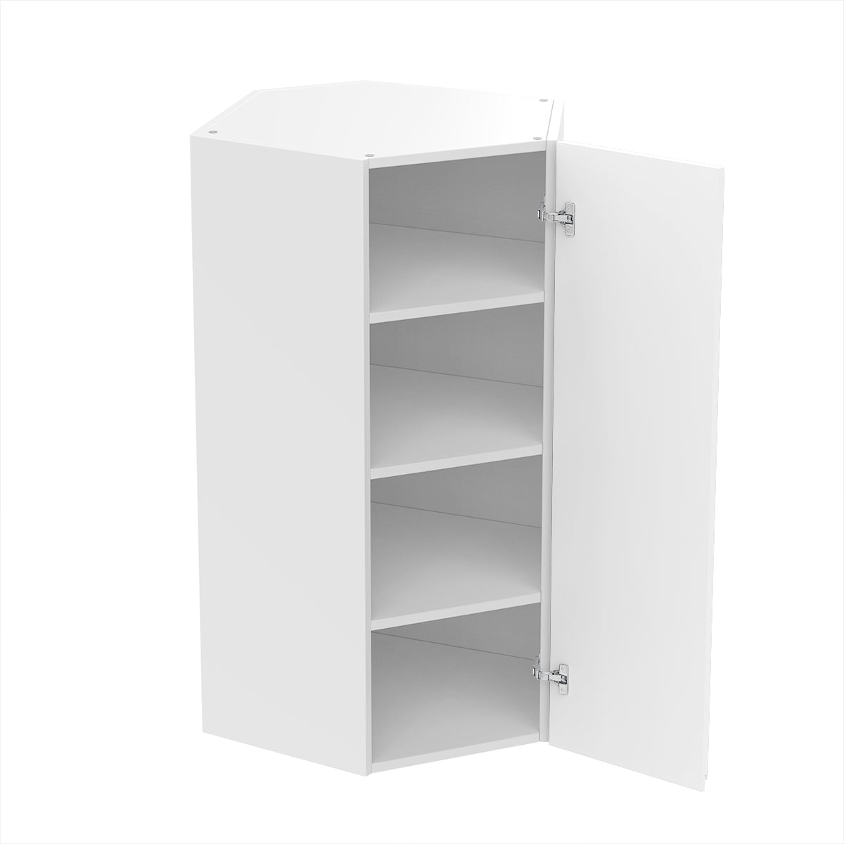 RTA - Lacquer White - Diagonal Wall Cabinet | 24"W x 42"H x 12"D