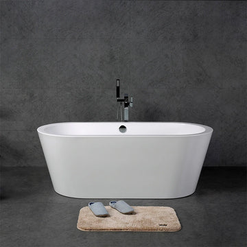 Free Standing Tubs-Spree 71 inch Oval Acrylic Bathtub-cUPC Certified