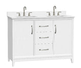 Luton Freestanding Solid Wood Bathroom Vanity With Crystal White Engineered Stone Sink Top & 4 In. Backsplash in Nature Wood Finish